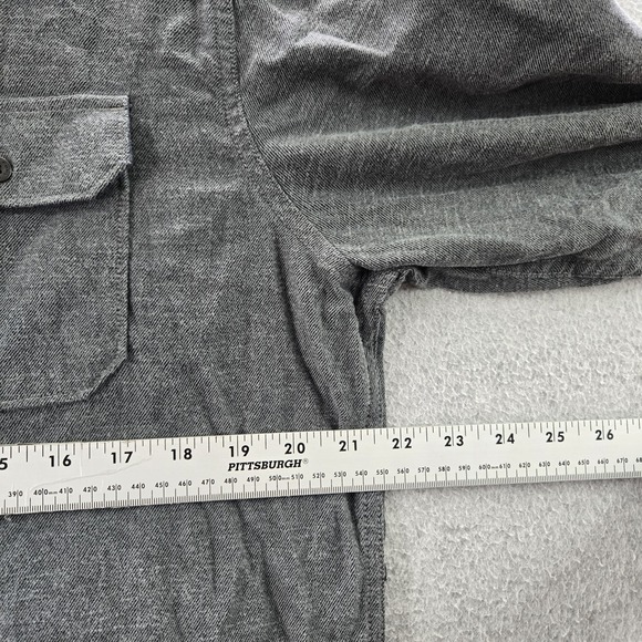 KUHL Men Button Up Shirt L Gray Descendr Flannel Outdoor Long Sleeve Work - Picture 7 of 9